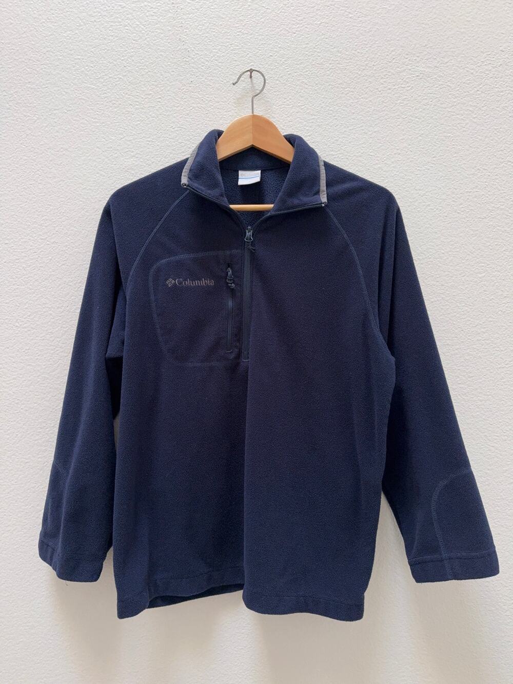 Columbia Men’s Klamath Range II Half Zip Fleece Pullover Jacket Navy Blue Medium